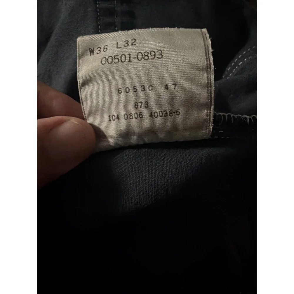 Vintage Y2K 2006 Levi's 501 Black Jeans 36x32 Button Fly Straight Leg Dark Wash